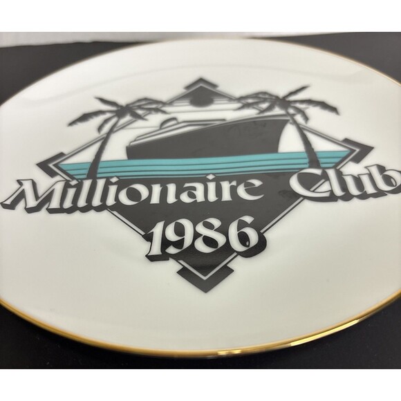 State Farm 1986 Millionaire Club Gold Rimmed China Plate  - Vtg  Collectible - Picture 2 of 4